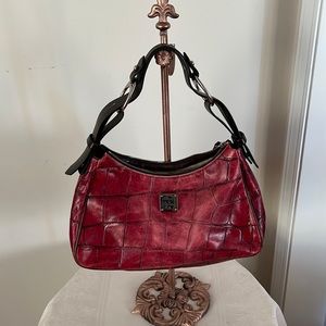 Dooney & Bourke Red Croc-Embossed Shoulder Bag